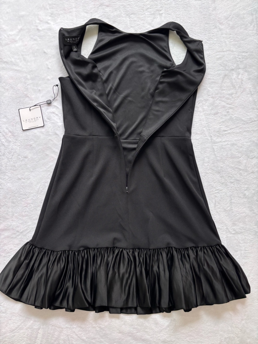 LAUNDRY by Shelli Segal Coco Fit & Flare Sleeveless Black Mini Dress--NWT--4 - Picture 9 of 15